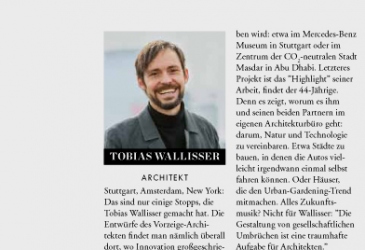 WALLISSER PROFILED IN GERMAN ELLE MAGAZINE