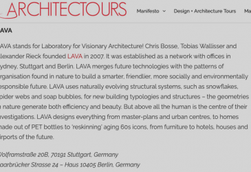 LAVA IN ARCHITECTOURS