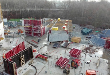 Concrete pour for Youth Hostel